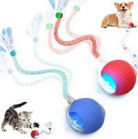 2 Packs Speed 2.0 Tail Interactive Cat Toys for Indoor Cats - Red+Blue