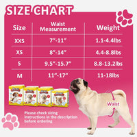 Female Dog Diapers 48 Count Disposable Leakproof Puppy Diapers XXS- Medium
