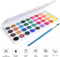 AROIC Watercolor Paint Set - 36 Watercolors + 10 Brushes - image 4