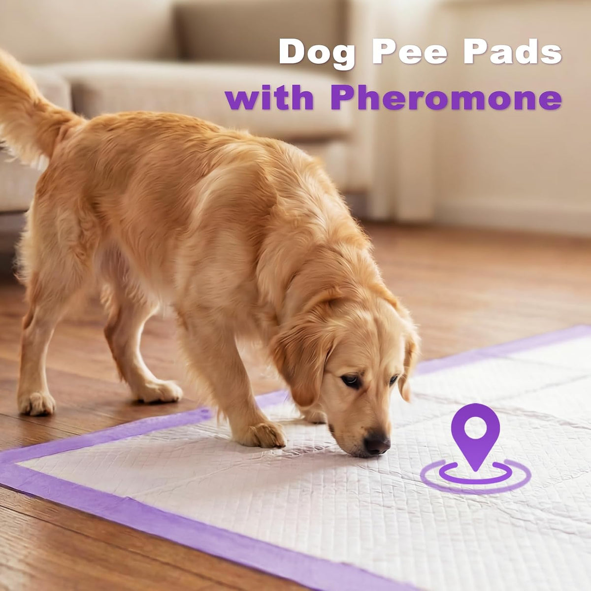 MIZOK Dog Pee Pads Wee Wee Pads Lavender Odor Control XXL 30x36in – Essentials for Dogs - Jumbo 36"x36“ 30 Counts - image 3