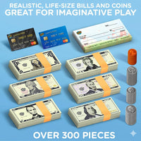 Play Money Set for Kids, Includes: Bills, Coins - image 3