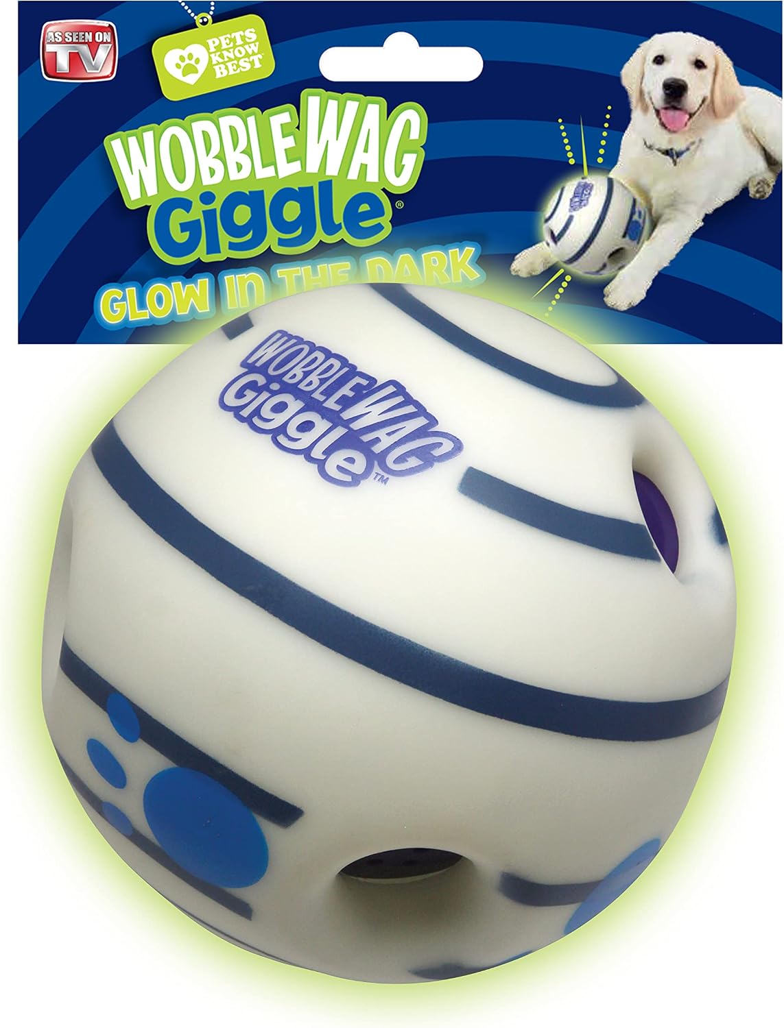 Wobble Wag Giggle Ball, Interactive Dog Toy - Glow In The Dark