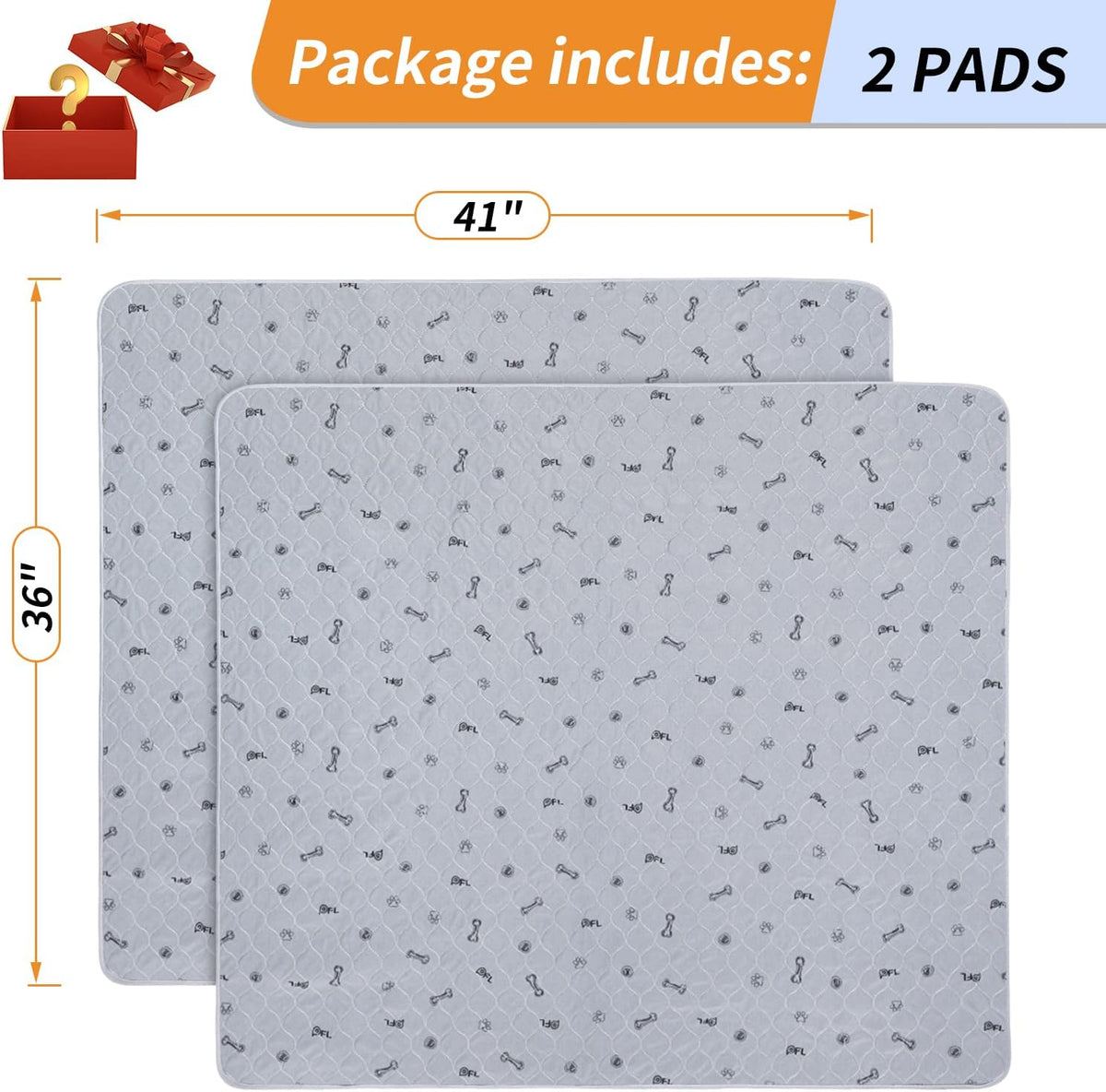Washable Pee Pads for Dogs - 36X41" (Pack of 2) - image 2