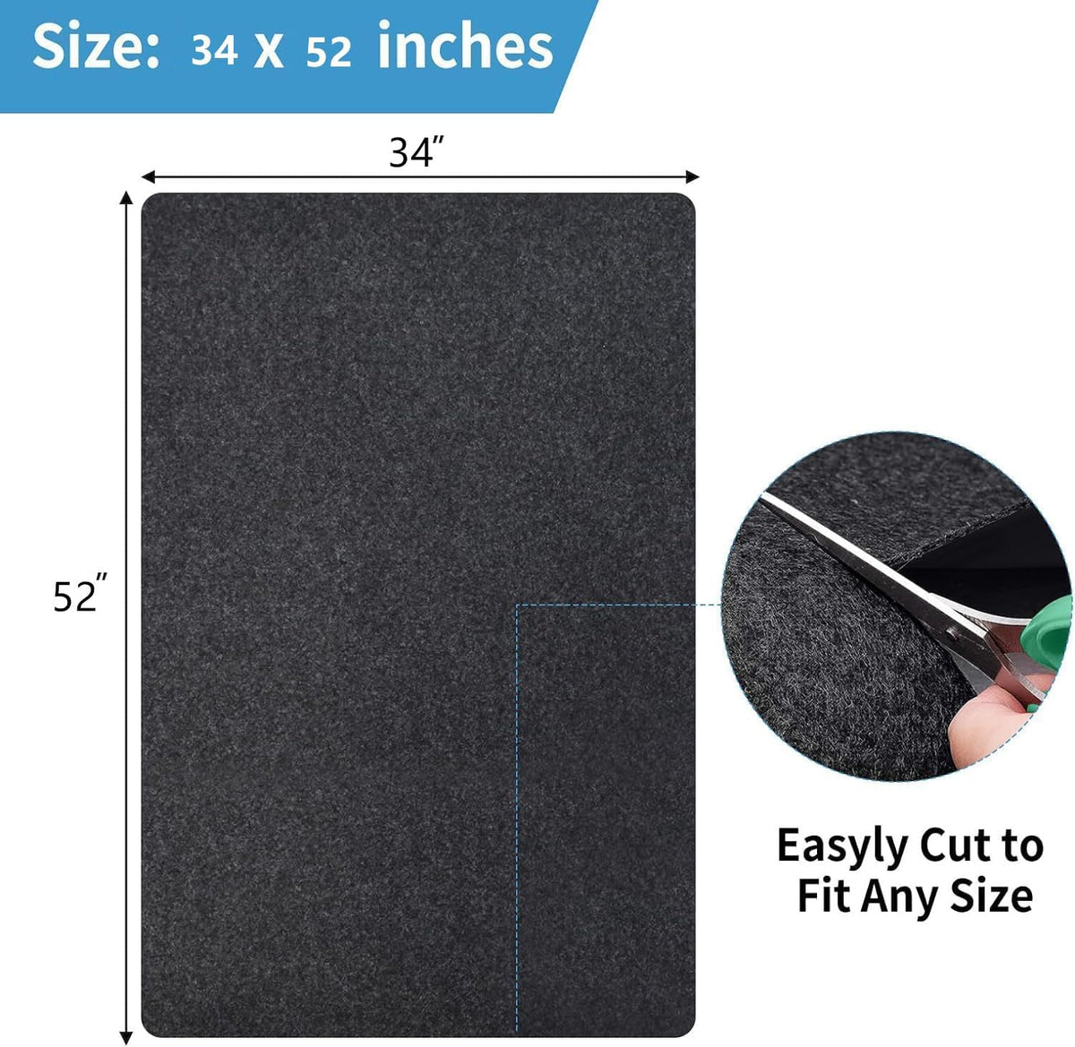 Kennel Pad Dog Crate Mat Liner, 48" x 29" - 34" x 52" - 1 Pack - image 2