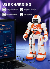 Robot Toys for Kids, Rechargeable Remote & Gesture Control Robots – Fun for Kids & Family - Orange - image 4
