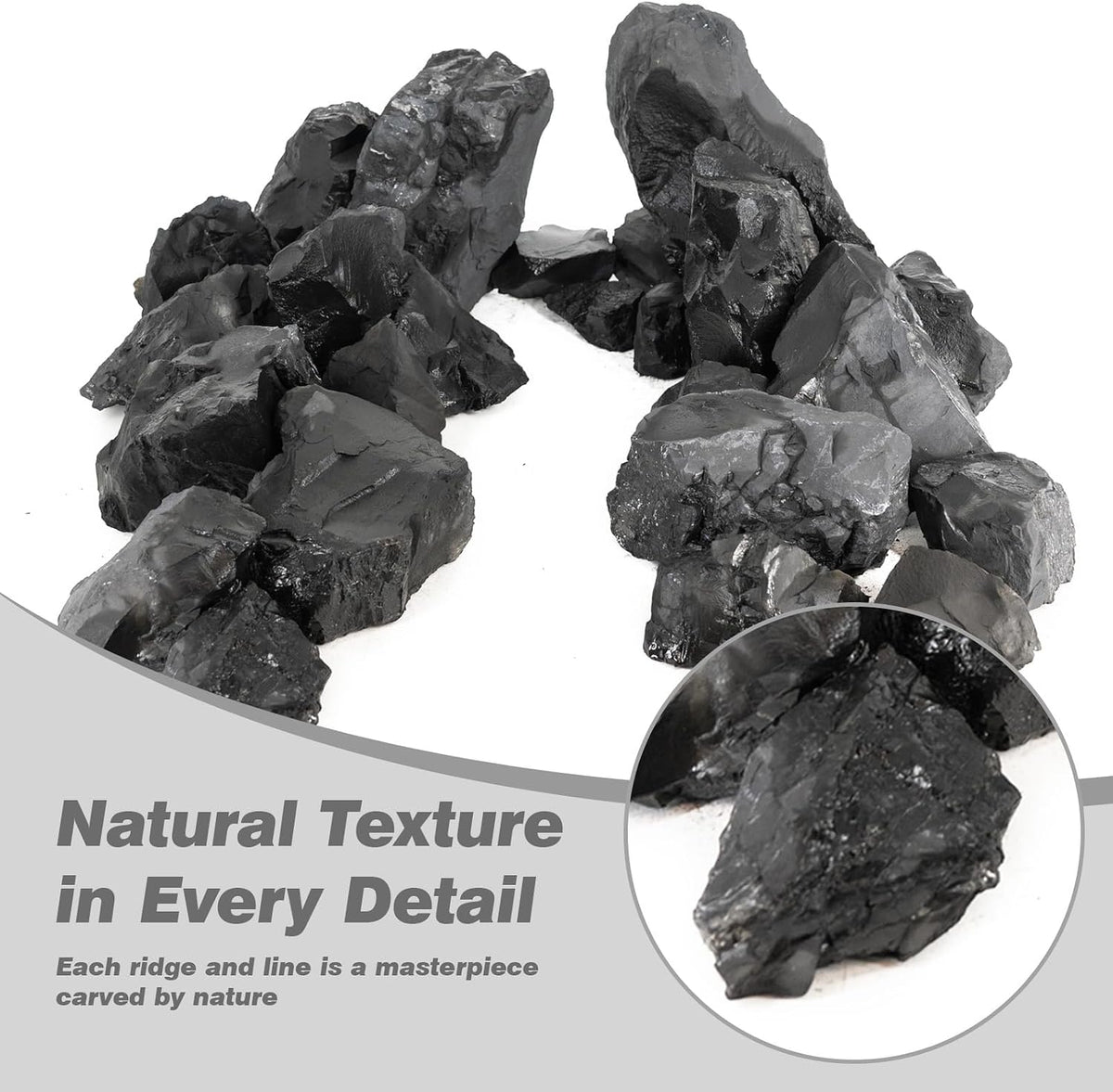Aquarium Rock 5lb Fish Tank Stones for Aquarium Aquascape - 20LB(8pcs)3-9in. - image 2