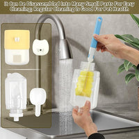 Rabbit Water Bottle, 800ml/28oz Hanging Automatic Water Dispenser for Cage, Ferret Bunny Guinea Pig Water Bowl,Suitable for Small Animal (Yellow, 800 ml/28 oz)