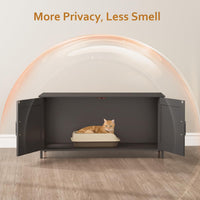 31.5" L Cat Litter Box Enclosure with Barn Door - 39.4"L / Black - image 2