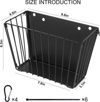 2PCS Rabbit Hay Feeder with Heavy-Duty Metal Frame Guinea Pig Hay - Black-1PCS - image 2