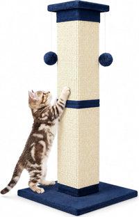 SOCATER Cat Scratching Post 33 Inch, Beige – Essentials for Cats - Blue