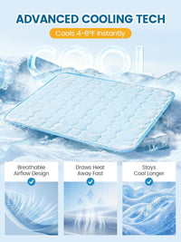 Mora Pets Dog Cooling Mat Instant Pet Cooling Pad Bed for Large Dogs - Light Blue / 40-Inch (Large) - image 2
