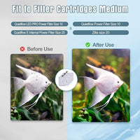 12 Pack Medium Filter Cartridges Compatible with Aqueon Replacement Filter Cartridges Compatible with Aqueon QuietFlow LED PRO Power Filter Size 10 & E Internal Power Filter Size 20 & Zilla Size 20