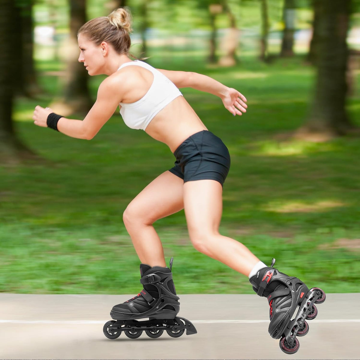 METROLLER Adult Inline Skates for Men Women Teens – Fun for Kids & Family - Red / Medium - Big Kid (1-4 US) - image 4