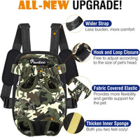 Pawaboo Pet Front Carrier Backpack for Small Medium Dogs – Essentials for Dogs - Deep Camouflage Black / Small (Pack of 1) - image 2