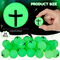 Seenelling 24 glow in the dark bouncy balls printed with Bible verses - view 35
