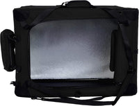 Amazon Basics Portable Folding Soft Pet Dog Crate Carrier Kennel - BLACK / 26.2"L x 17.8"W x 18.1"H - image 3