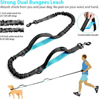 Uppetly Hands Free Dog Running Leash with Waist Belt - 1 dog/Blue / Large - image 3