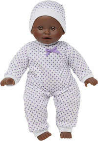 New York Doll Collection 11 inch soft body baby doll in polka dot onesie with pacifier and blanket - view 18