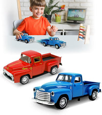 Little Blue Truck Toy,1:32 Pull Back Cars Toy for Kids Boys Girls – Fun for Kids & Family - Blue/Red