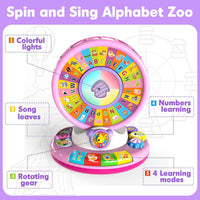 Duchong Learning Toy for Kids 1 2 3 Year Old Boys Girls - Pink - image 4