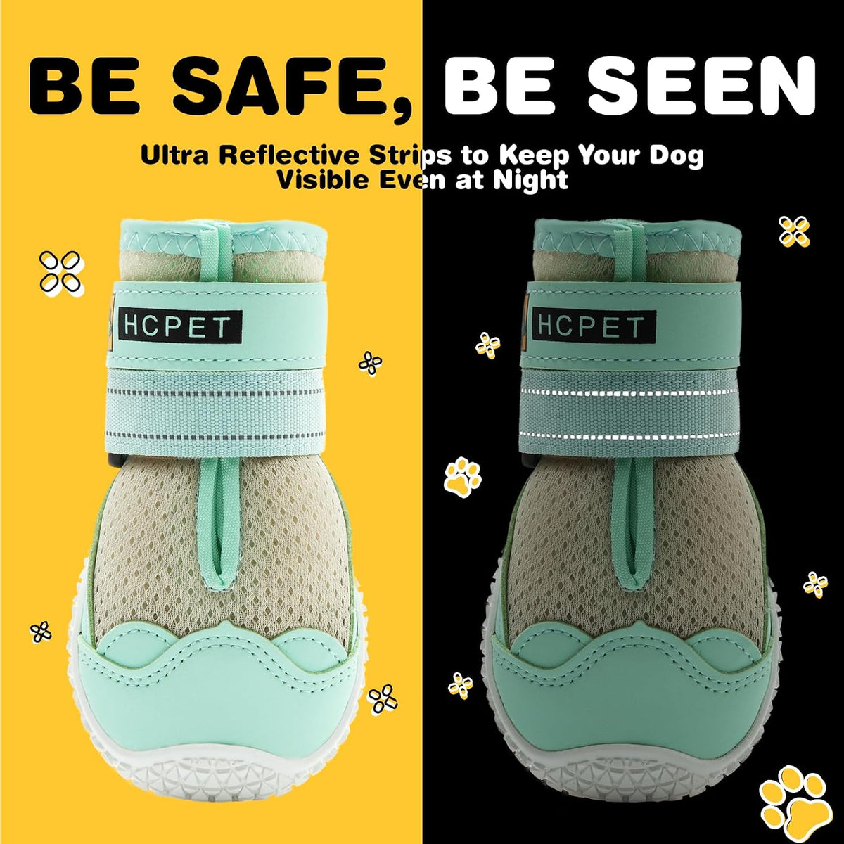 Dog Boots Waterproof Dog Shoes for Medium Large Dogs - Green / Width 2.75 in - image 2