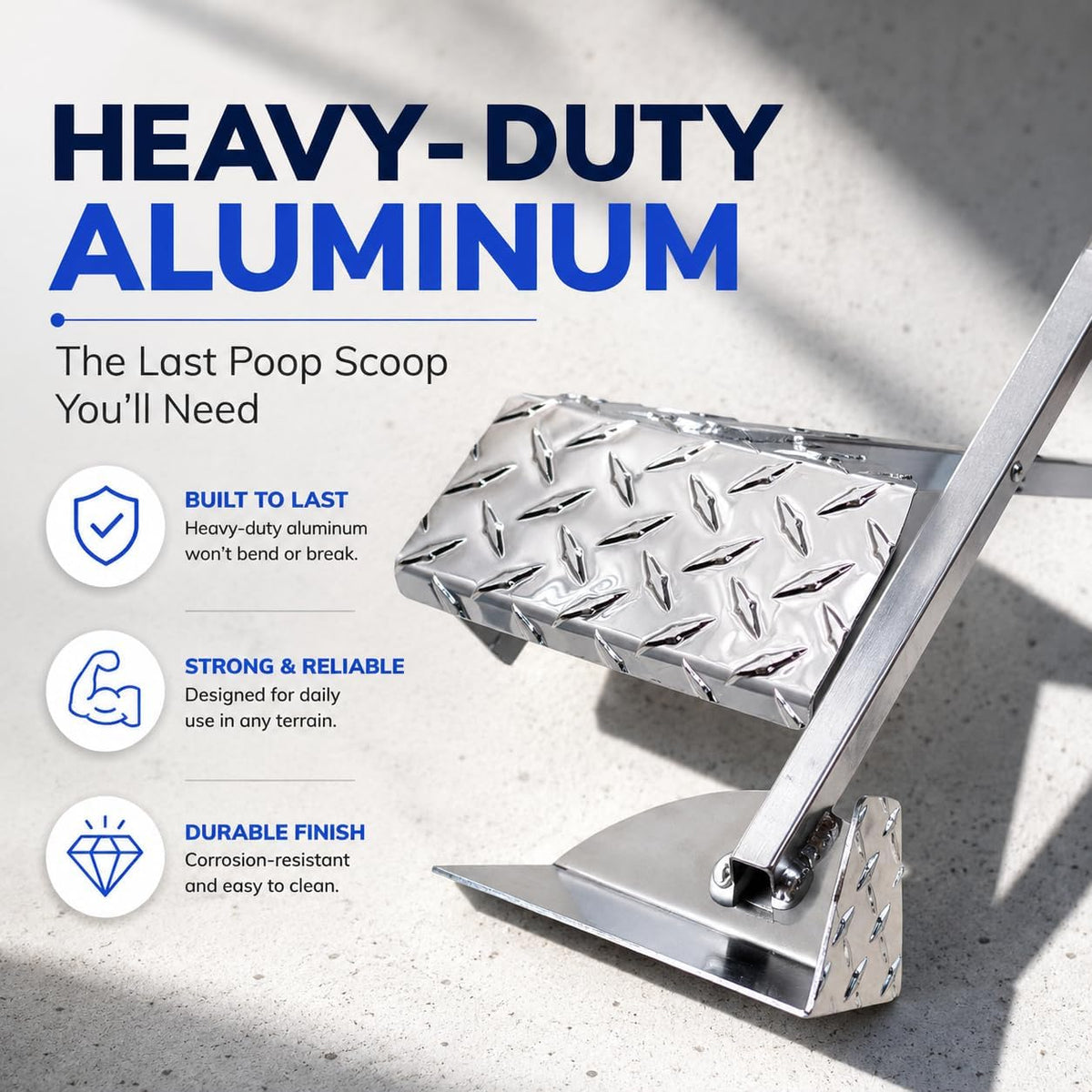 ActiveDogs Dog Pooper Scooper - Aluminum Flat - image 2