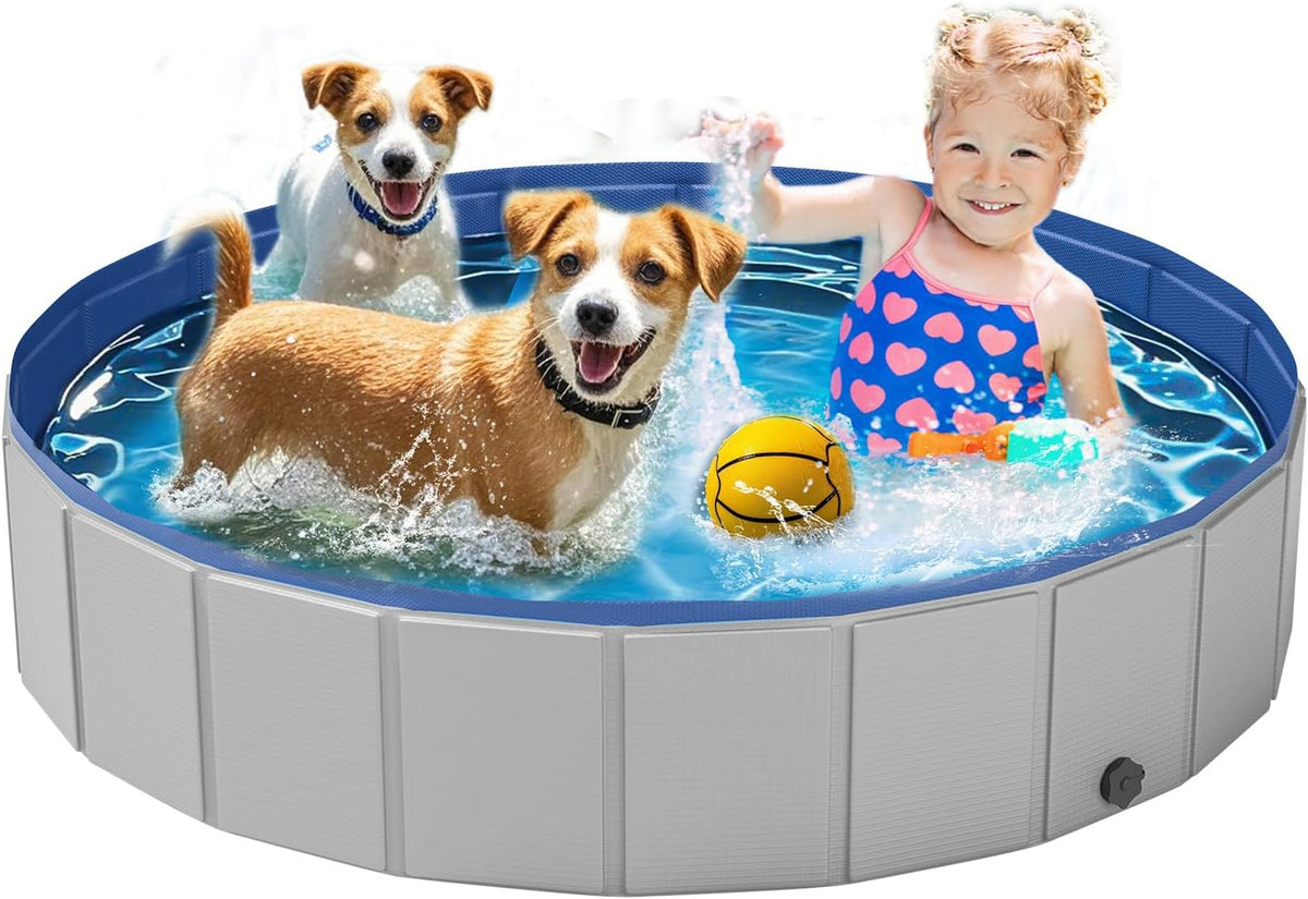 Dog Pool for Large Dogs, Plastic Pool for Dogs - XL2 - 63'' x 12''