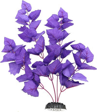 ALEGI Silk Aquarium Plants, 16 Inch Artificial Silk Plants Decorations for Fish Tank,Aquarium Décor Plastic Plants (Purple, 2 Pack)