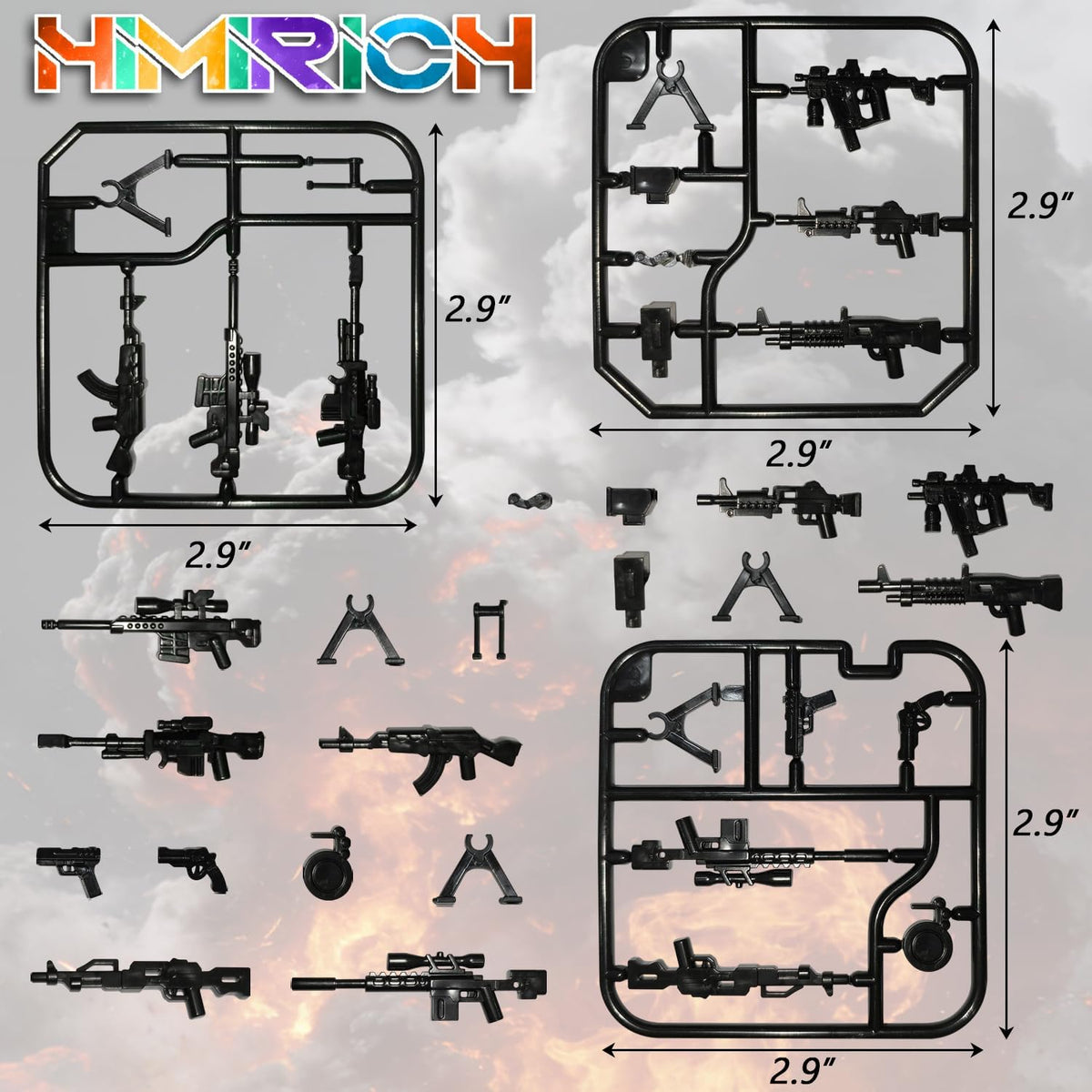 Weapons Pack Military Toy Set Building Blocks Model for Soldier - 80 PCS-Weapons - image 4