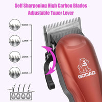 Dog Clippers Grooming Kit with Paw Trimmer - Red - image 2