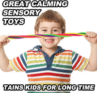 Rtinsd stretchy string noodles, 30 pack of sensory fidget toys in 6 bright colors - view 4