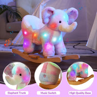 Glow Guards green dinosaur rocking horse with seat belt and plush dinosaur, set of 2 - view 5