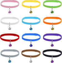 24Pcs Tiny Kitten Collar Puppy Whelping Collars with Bell for Newborn