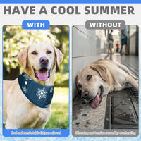 KOOLTAIL Dog Cooling Bandana - Snowflake+Wave / Neck Girth(12-20in) - image 2
