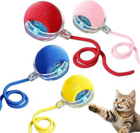 Cat Ball Toy,New Interactive Rolling Cats Dog Toy Balls 360° Smart Automatic Rolling Pet Ball, Fast Moving Toy for Dog,Interactive Toys for Cats (Red)