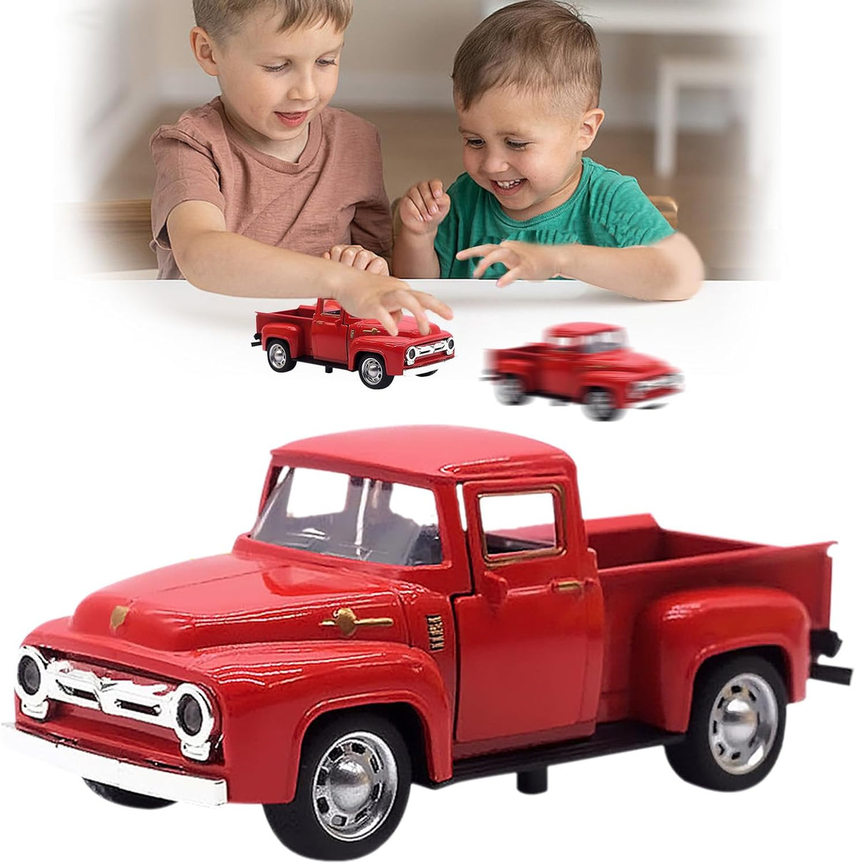 Little Blue Truck Toy,1:32 Pull Back Cars Toy for Kids Boys Girls – Fun for Kids & Family - Red