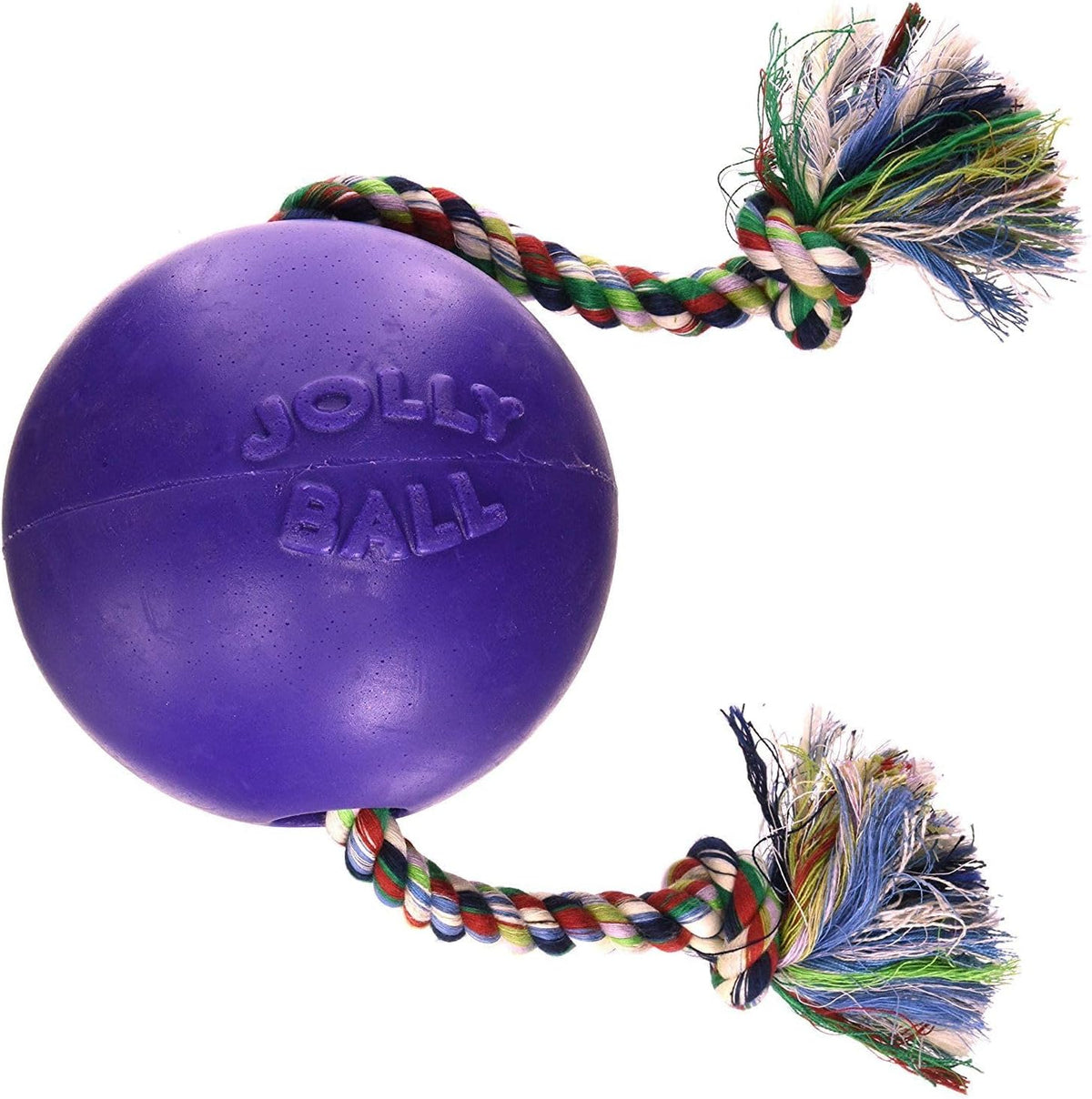Jolly Pets Romp-N-Roll Rope & Ball Dog Toy - Purple / Small (4.5 in) - image 3
