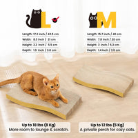 Cat Scratcher, Durable Scratch Pad - Wood Grain / M: 15.7" - 1 Pack - image 4