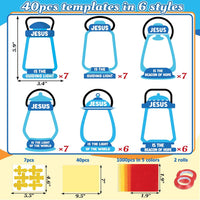 Renbuzhu fall leaf paper suncatcher craft kit with tissue paper and adhesive frames - view 25