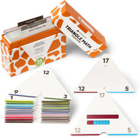 Think Tank Scholar color-coded triangle math flash cards for grades K-6