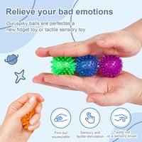 18pcs Fidget Spiky Ball Toys Stress Relief Sensory Toy for Kids Adults Toddlers, Squishy Squeeze Ball for Party Favors, Pinata Fillers, Goodie Bag Stuffers