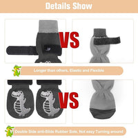 BEAUTYZOO Anti-Slip Dog Socks,Dog Shoes for Hot/Cold Pavement,Paw Protectors with Grips 3 Pairs for Puppy Small Medium Large Senior Old Dogs,Dog Socks to Prevent Licking and Hardwood Floor Protection