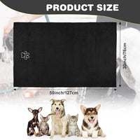 Chumia 4 Pack Dog Towels for Drying Large Microfiber Grooming Tools Absorbent Soft Bath Supplies with Embroidered Paw for Small Medium Pet Products(30 x 50 Inch,Black)