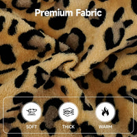 Cow Dog Sweater, Dog Winter Clothes for Small Medium Dogs Girl Boy Fleece Pet Pajamas for Winter - Leopard / Medium(Weight:7-11lb, Chest:15-16.9") - image 2