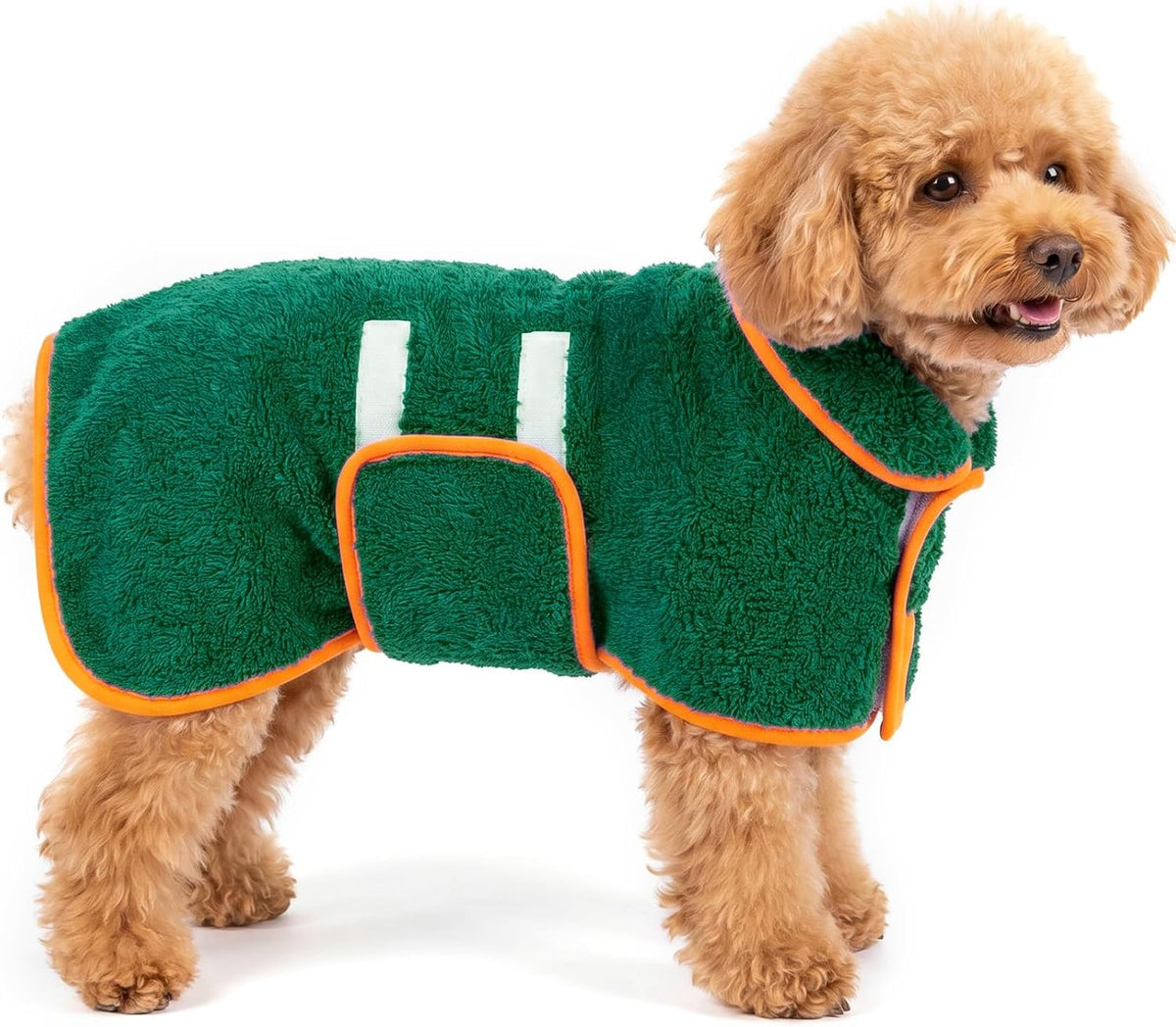 Dog Bathrobe, Super Absorbent for Small to Large Dogs - Green / Small