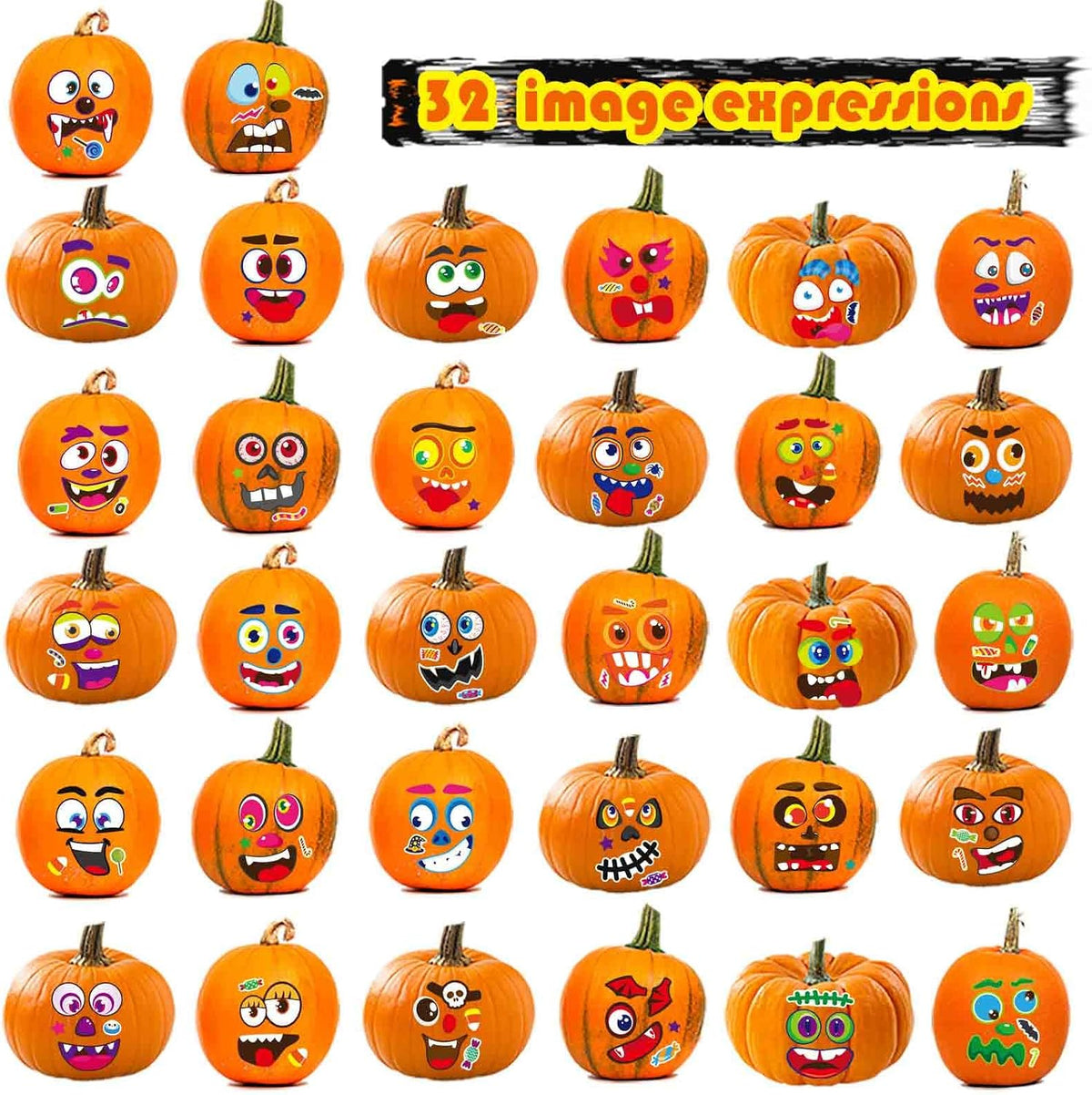 60 Pack Large Pumpkin Stickers - style 5 - image 4