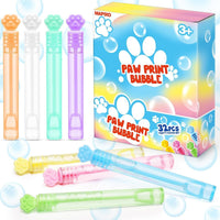 MAPIXO paw print mini bubble wands, 32 bottles in 8 colors in a display box - view 4