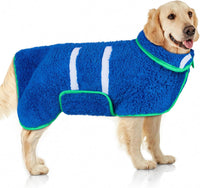 Unicorn Catcher Dog Bathrobe Super Absorbent Quick Drying Robe - X-Large / Blue