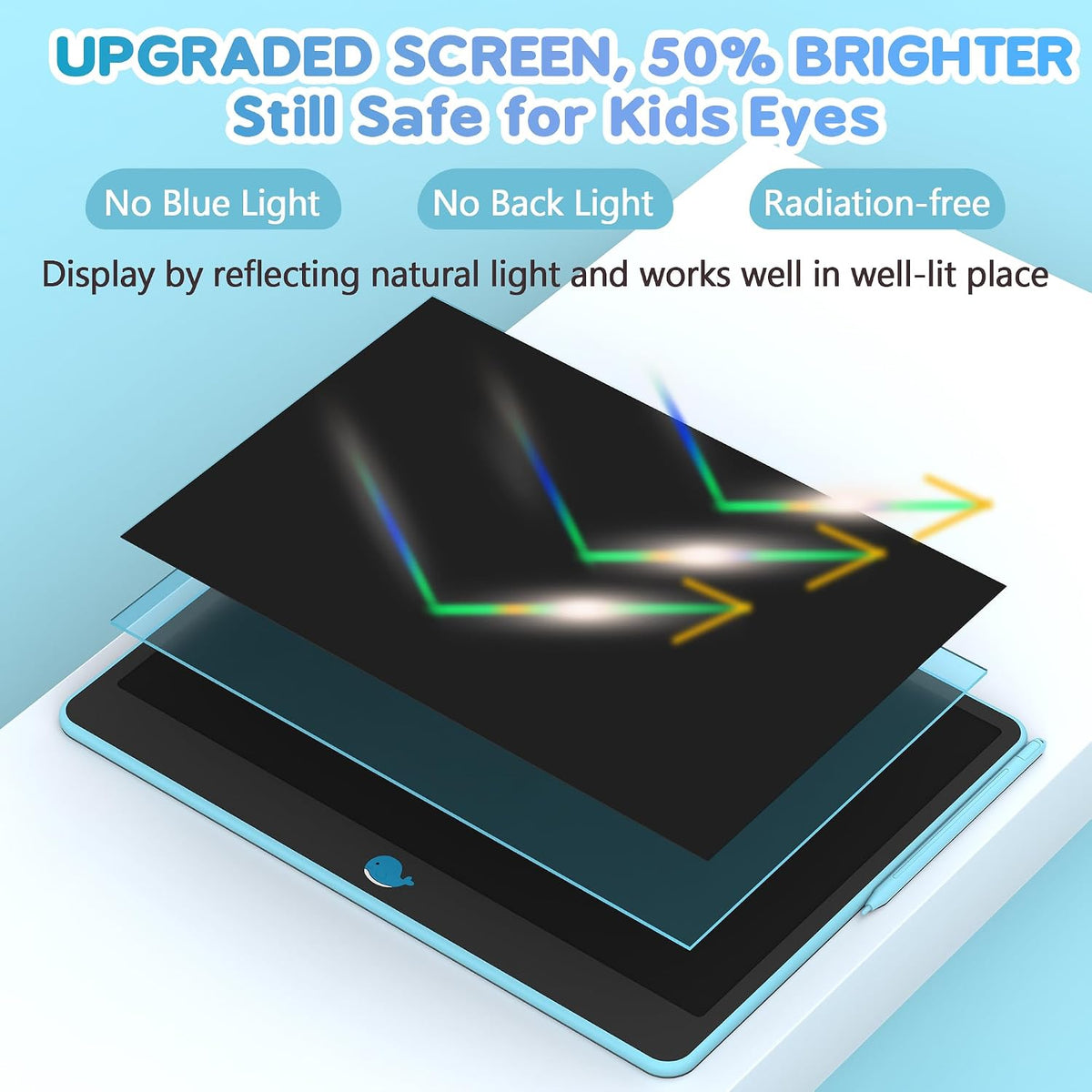 Hockvill LCD Writing Tablet for Kids 8.8 Inch - 13"W x 10"H / Blue - image 4