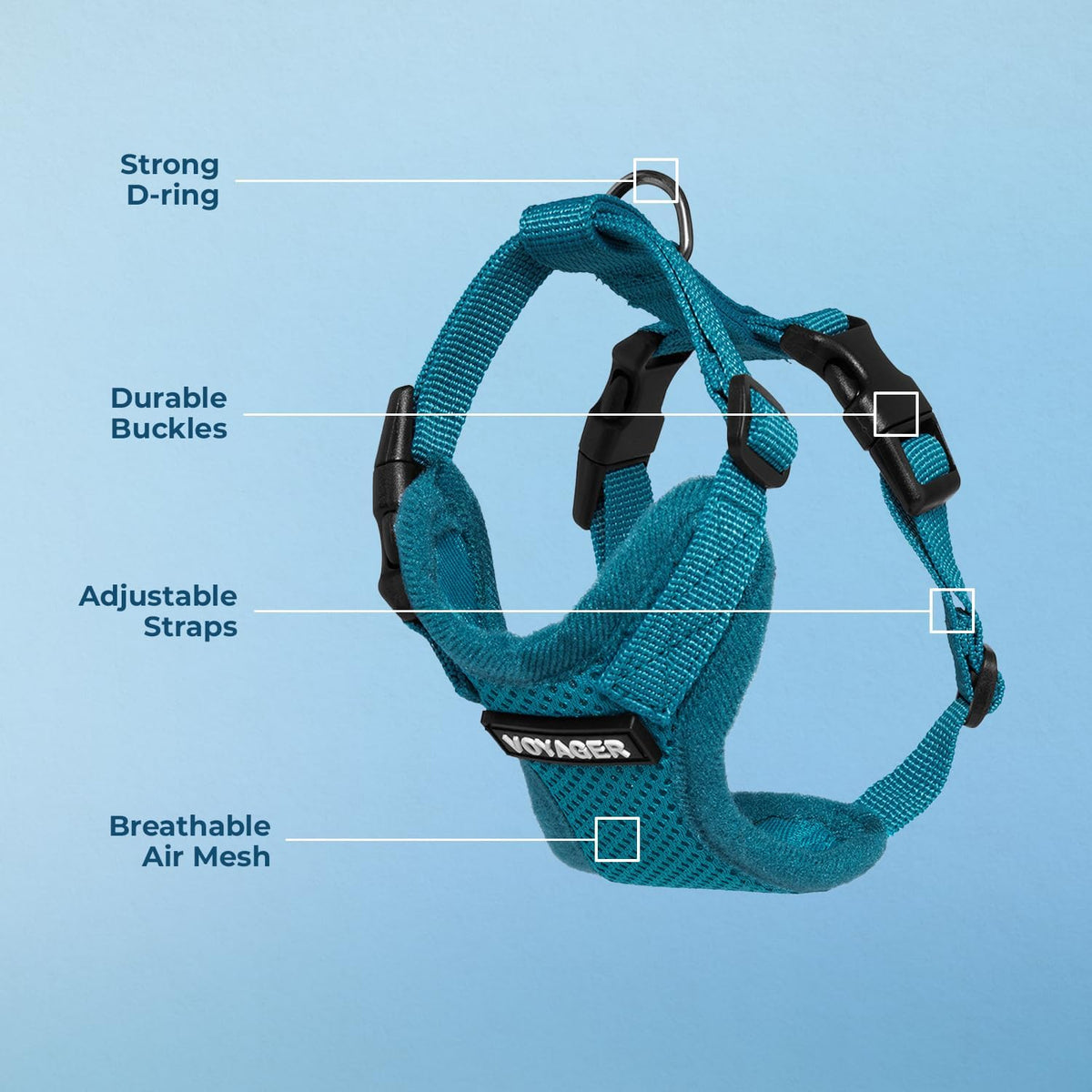 Voyager Step-in Lock Dog Harness, Pink - Harness (Turquoise) / XL (Chest: 23 - 28") - image 4